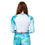 Eco Recycled Plastic UPF Cropped Rash Guard, Tranquil Waters
