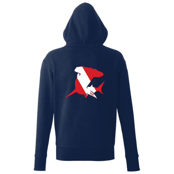 Unisex Dive Flag Hammerhead Shark Organic Hoodie