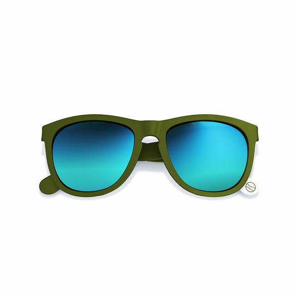 Recycled Ocean Plastic Polarized Sunglasses – Olive / Teal – PADI