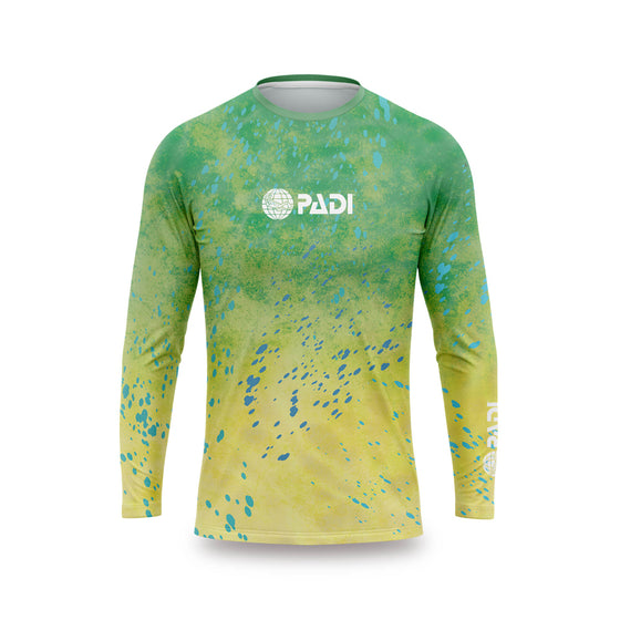 PADI Limited Edition, Recycled Plastic Unisex Dorado Rash Guard