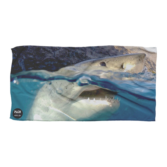 PADI X Andy Casagrande Great White Shark Recycled Plastic Travel Towel