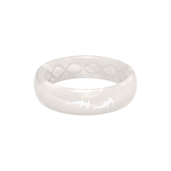 Hammerhead Shark Limited Edition Thin Silicone Ring – Pearl