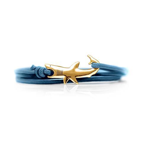 Jewelry - Great White Shark Bracelet - Bronze/Navy