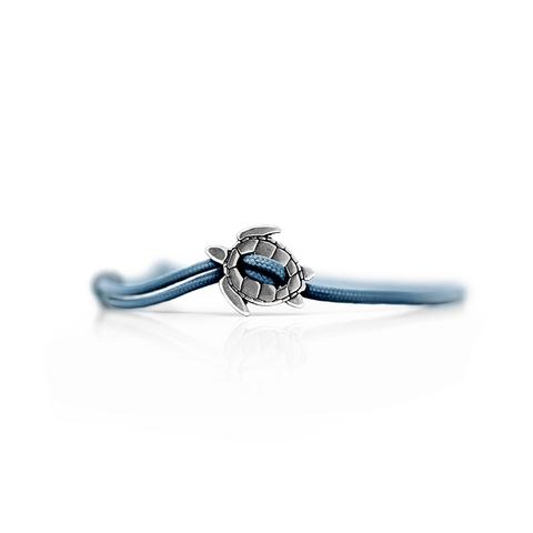 Jewelry - Turtle Bracelet - Sterling Silver/Navy
