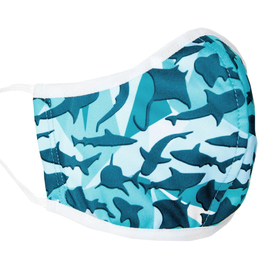 får nødvendighed Ved navn Geometric Shark Recycled Plastic Face Mask with Cloth Filter Pocket + –  PADI Gear Americas